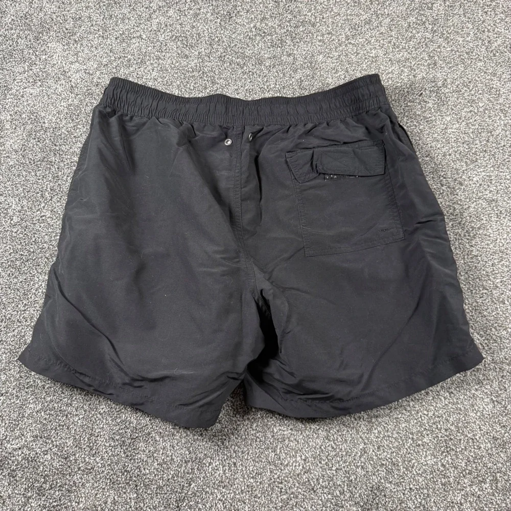 Polo Ralph Lauren Swim Trunks Medium Black Red Pony Embroidered Mesh Lined Nylon